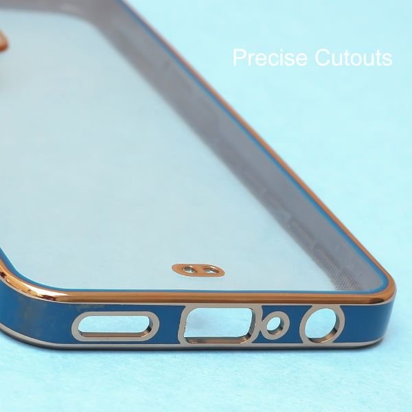 Blue Electroplated Transparent Case for Oneplus Nord CE 2 - The Hatke
