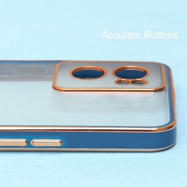 Blue Electroplated Transparent Case for Oneplus Nord CE 2 - The Hatke