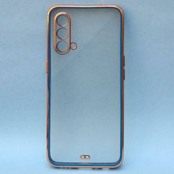 Blue Electroplated Transparent Case for Oneplus Nord CE - The Hatke