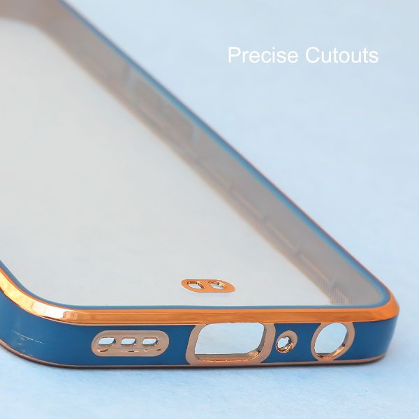 Blue Electroplated Transparent Case for Oneplus Nord CE - The Hatke