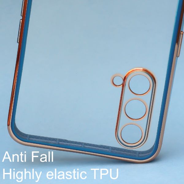 Blue Electroplated Transparent Case for Oneplus Nord CE - The Hatke