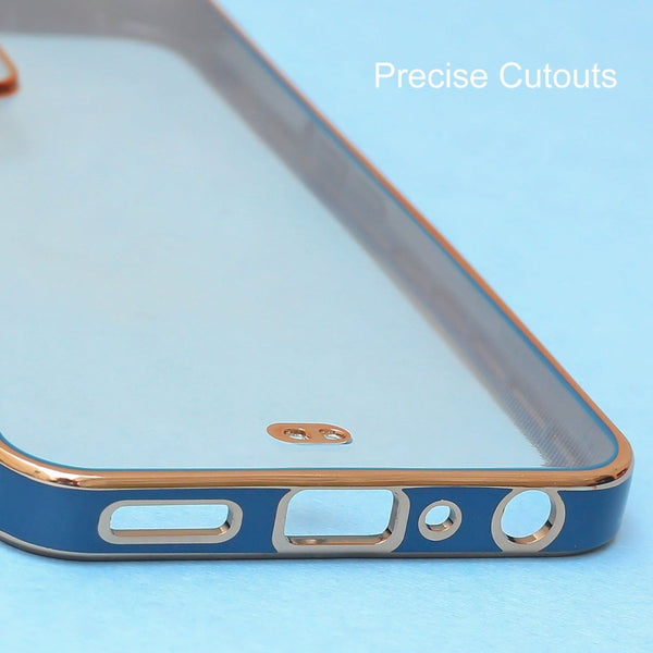 Blue Electroplated Transparent Case for Realme 9 Pro 5G - The Hatke