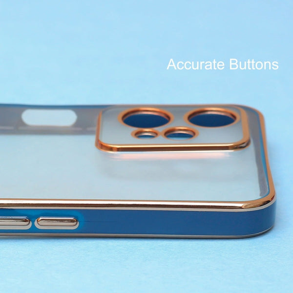 Blue Electroplated Transparent Case for Realme 9 Pro 5G - The Hatke