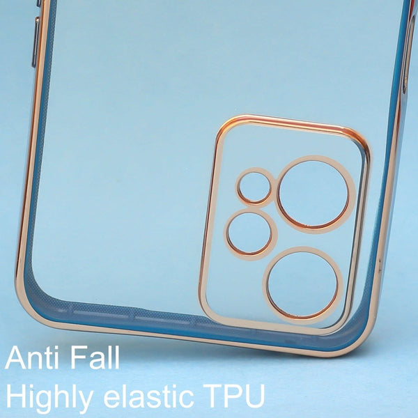 Blue Electroplated Transparent Case for Realme 9 Pro 5G - The Hatke