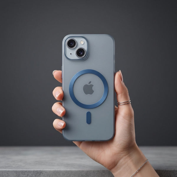 Blue Flexy Silicone Case for Apple Iphone 15 - The Hatke