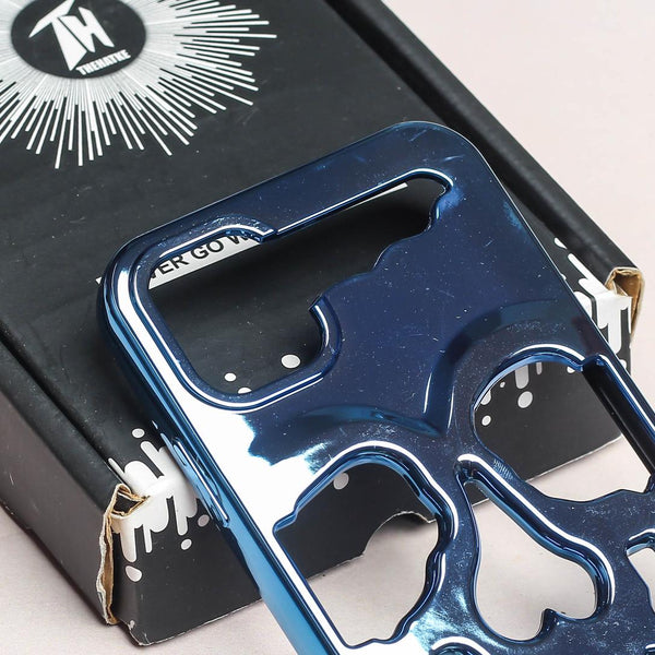 Blue Hollow Skull Design Silicone case for Apple iphone 11 - The Hatke