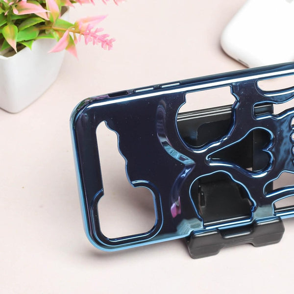 Blue Hollow Skull Design Silicone case for Apple iphone 12 - The Hatke