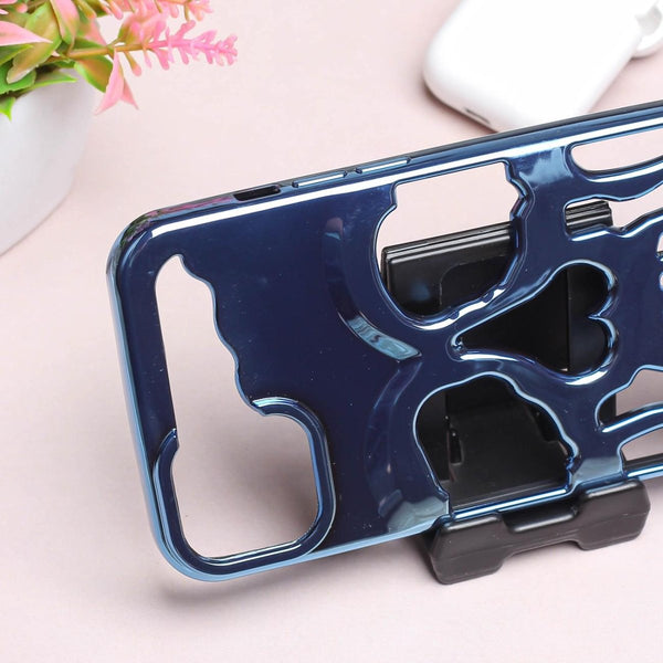 Blue Hollow Skull Design Silicone case for Apple iphone 14 Plus - The Hatke