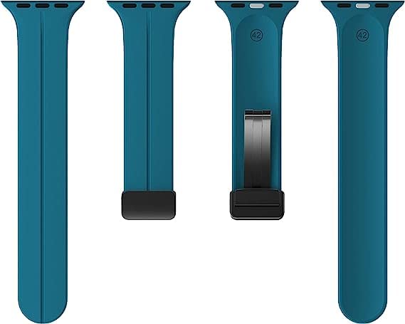 Blue Lagoon Magnetic Clasp Adjustable Strap For Apple Watch SERIES SE 2020 (42mm/44mm/45mm/46mm/49mm) - The Hatke