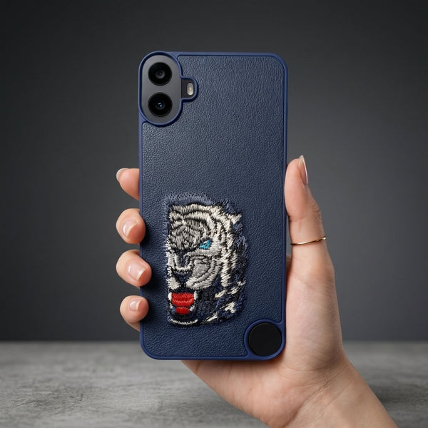 Blue Leather Blue Lion OC Ornamented for CMF PHONE 1 - The Hatke