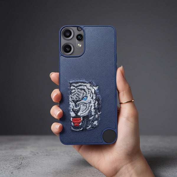 Blue Leather Blue Lion OC Ornamented for CMF PHONE 2 Pro - The Hatke