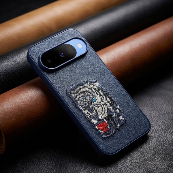 Blue Leather Blue Lion OC Ornamented for Google Pixel 10 - The Hatke