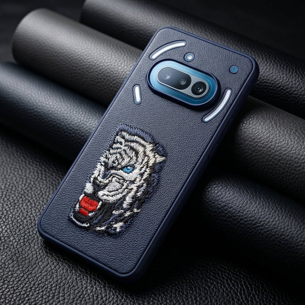 Blue Leather Blue Lion OC Ornamented for Nothing Phone 3a - The Hatke