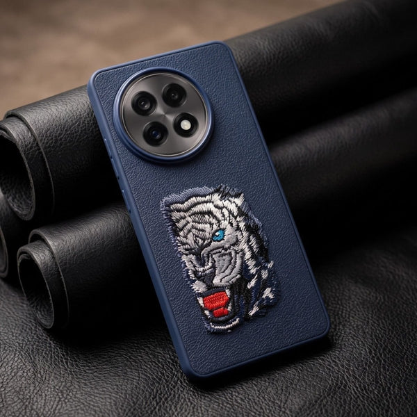 Blue Leather Blue Lion OC Ornamented for Oneplus 13r - The Hatke