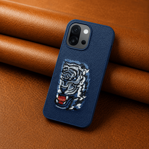 Blue Leather Blue Lion OC Ornamented for Oneplus 13s - The Hatke