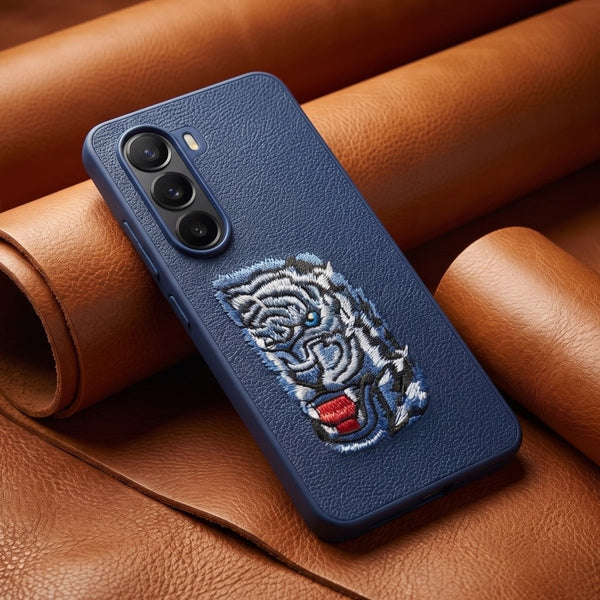 Blue Leather Blue Lion OC Ornamented for Oneplus Nord CE 6 Lite - The Hatke