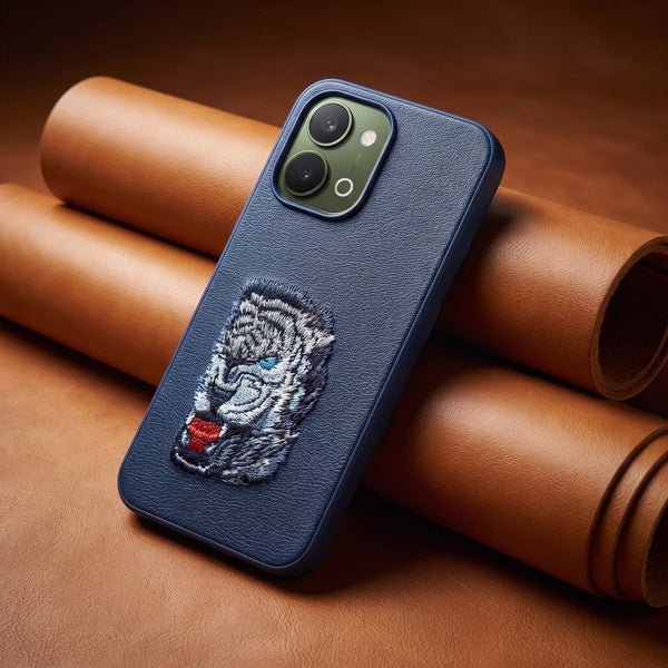 Blue Leather Blue Lion OC Ornamented for Vivo Y51 Pro - The Hatke