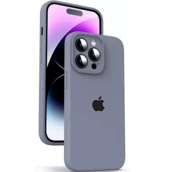 Blue Original Camera Safe Silicone case for Apple iphone 13 Pro - The Hatke