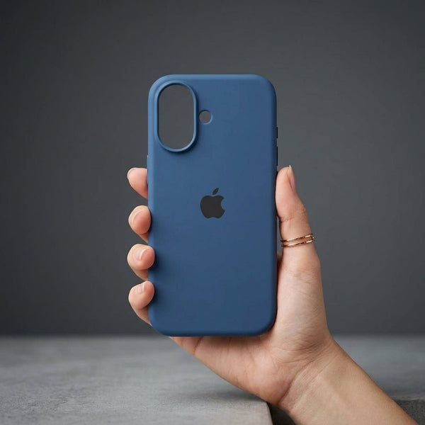 Blue Original Silicone case for Apple iphone 18 - The Hatke