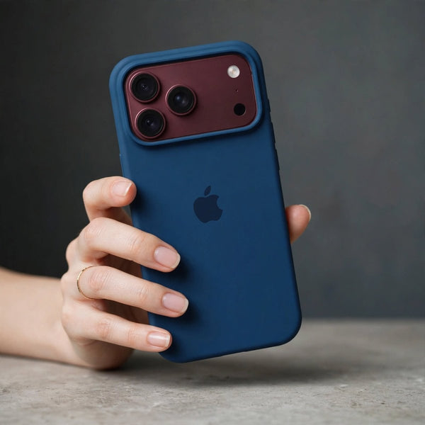 Blue Original Silicone case for Apple iphone 18 Pro Max - The Hatke