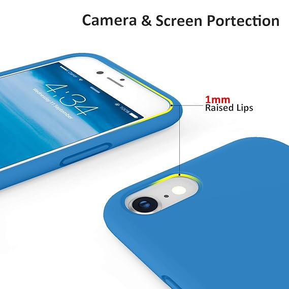 Blue Original Silicone case for Apple iphone 7 - The Hatke