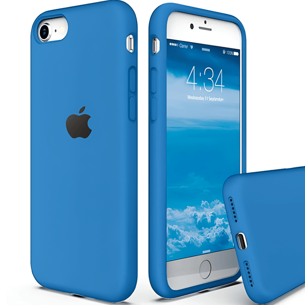 Blue Original Silicone case for Apple iphone 7 - The Hatke