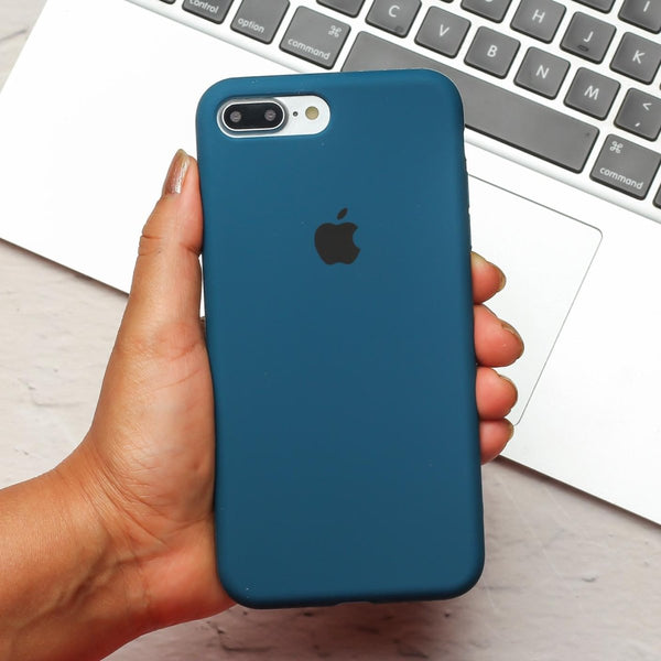 Blue Original Silicone case for Apple iphone 7 Plus - The Hatke