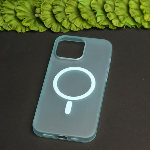 Blue Paper Matte Magsafe Case for Apple Iphone 13 Pro - The Hatke