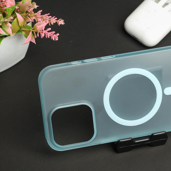 Blue Paper Matte Magsafe Case for Apple Iphone 13 Pro - The Hatke
