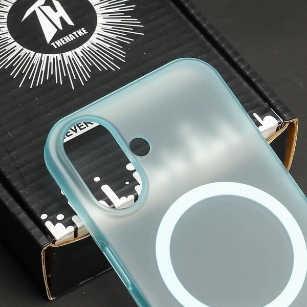 Blue Paper Matte Magsafe Case for Apple Iphone 16 Plus - The Hatke