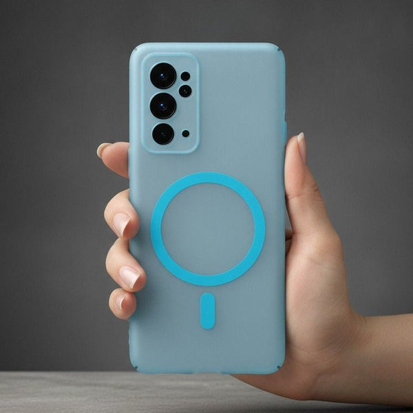 Blue Paper Matte Magsafe Case for Oneplus 9RT - The Hatke