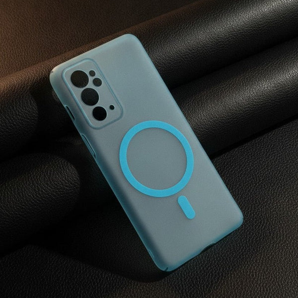 Blue Paper Matte Magsafe Case for Oneplus 9RT - The Hatke