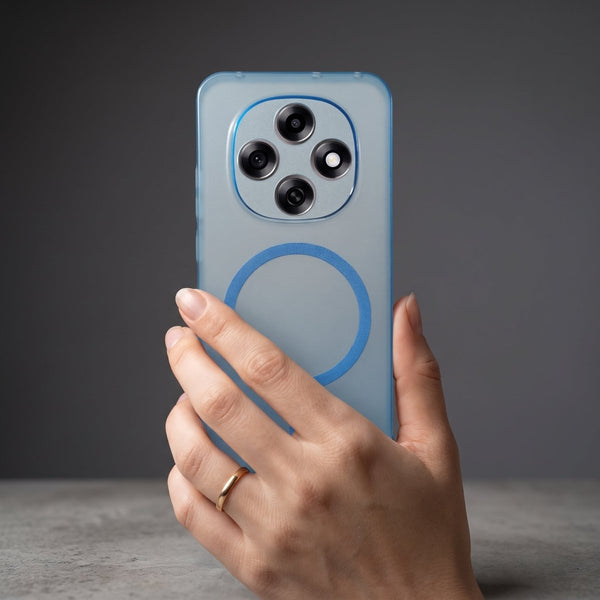 Blue Paper Matte Magsafe Case for Oppo F31 Pro - The Hatke
