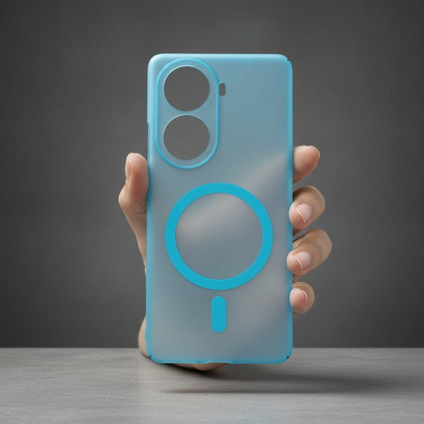 Blue Paper Matte Magsafe Case for Oppo Reno 11 - The Hatke
