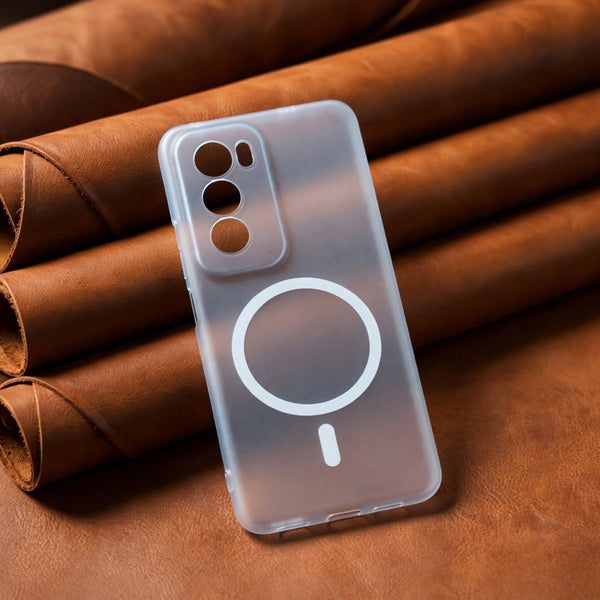 Blue Paper Matte Magsafe Case for Oppo Reno 12 Pro - The Hatke