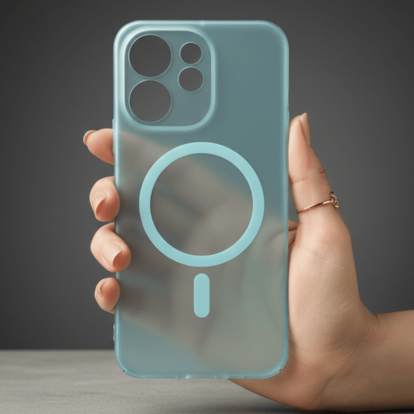 Blue Paper Matte Magsafe Case for Oppo Reno 15 Pro Mini - The Hatke
