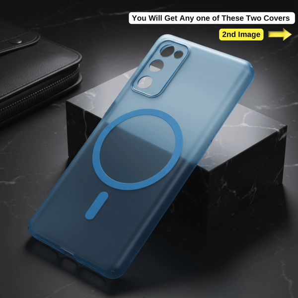 Blue Paper Matte Magsafe Case for Samsung S20 Fe - The Hatke