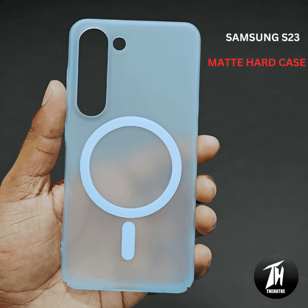 Blue Paper Matte Magsafe Case for Samsung S23 - The Hatke