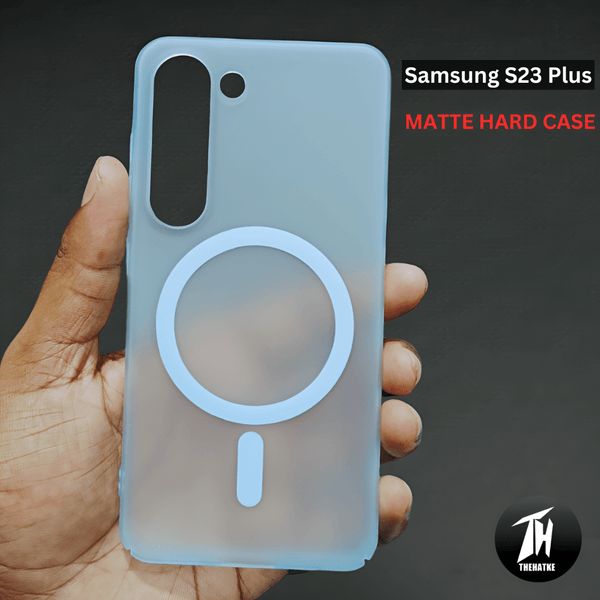Blue Paper Matte Magsafe Case for Samsung S23 Plus - The Hatke