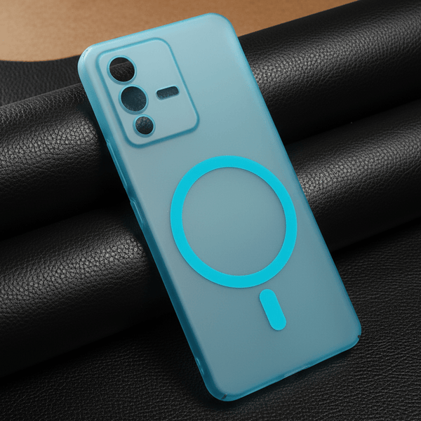 Blue Paper Matte Magsafe Case for Vivo V23 - The Hatke