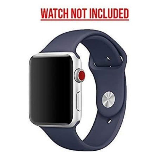 Blue Plain Silicone Strap For Watch Series 6 (42mm/44mm/45mm/46mm/49mm) - The Hatke