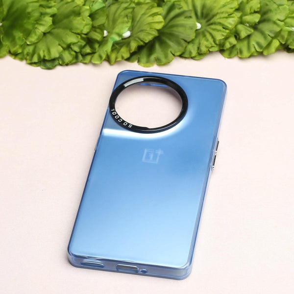 Blue Rgiem Slim Slicone Non-Yellowing Protective Case for Oneplus 11R - The Hatke