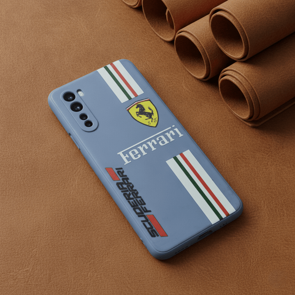 Blue SCUFERRA Embossed Silicone case for Oneplus Nord - The Hatke