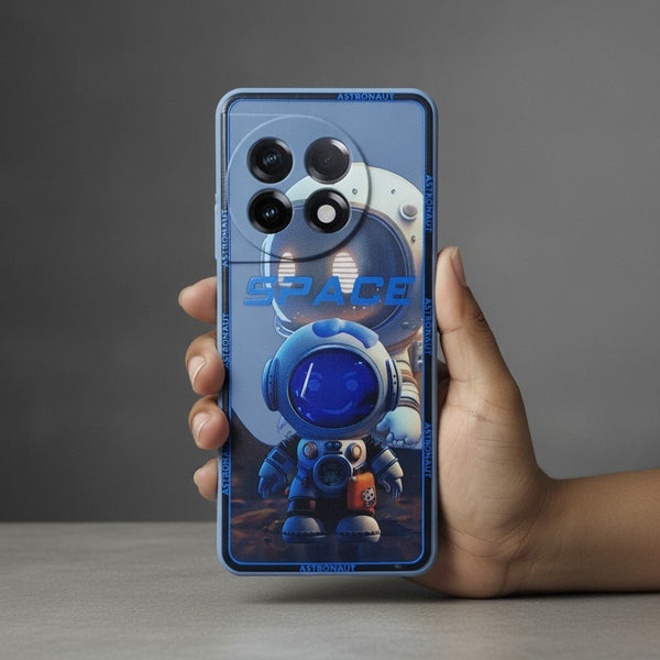 Blue SPACE Embossed Silicone case for Oneplus 11r - The Hatke
