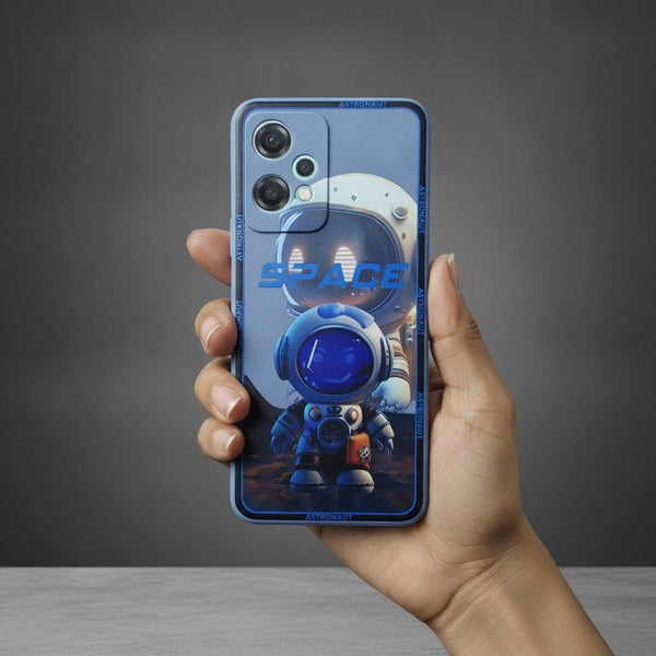 Blue SPACE Embossed Silicone case for Oneplus Nord Ce Lite - The Hatke