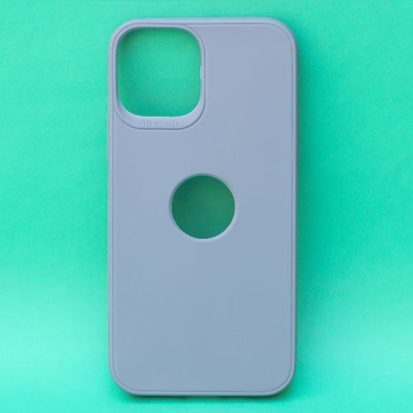 Blue Spazy Logo Cut Silicone Case for Apple Iphone 12 - The Hatke