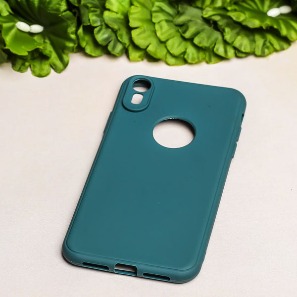 Blue Spazy Logo cut Silicone Case for Apple Iphone XR - The Hatke
