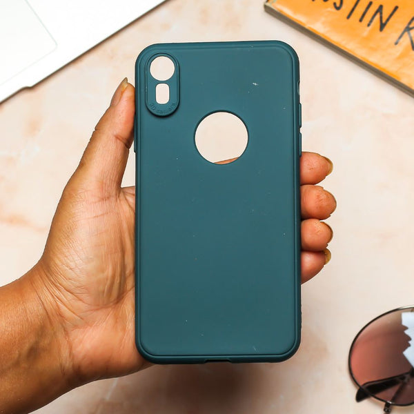 Blue Spazy Logo cut Silicone Case for Apple Iphone XR - The Hatke