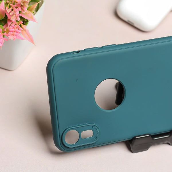 Blue Spazy Logo cut Silicone Case for Apple Iphone XR - The Hatke