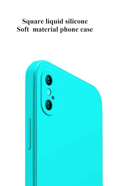 Light Blue Camera Original Silicone case for Apple iphone XS Max